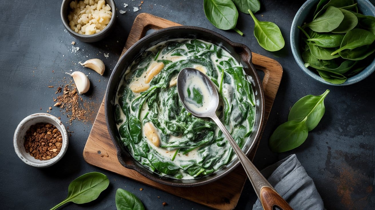 3 creamed spinach with frozen spinach an LqC6RfooT6aSScrRzv9JzQ db8GNQdoSUOUybRYvLr76w