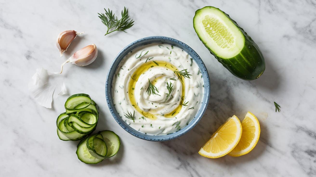 3 greek yogurt tzatziki dip a bright top uAdIaviVQzWkY5xTv1jxsg 7zBhNVgcR WouYnFM8RYRg
