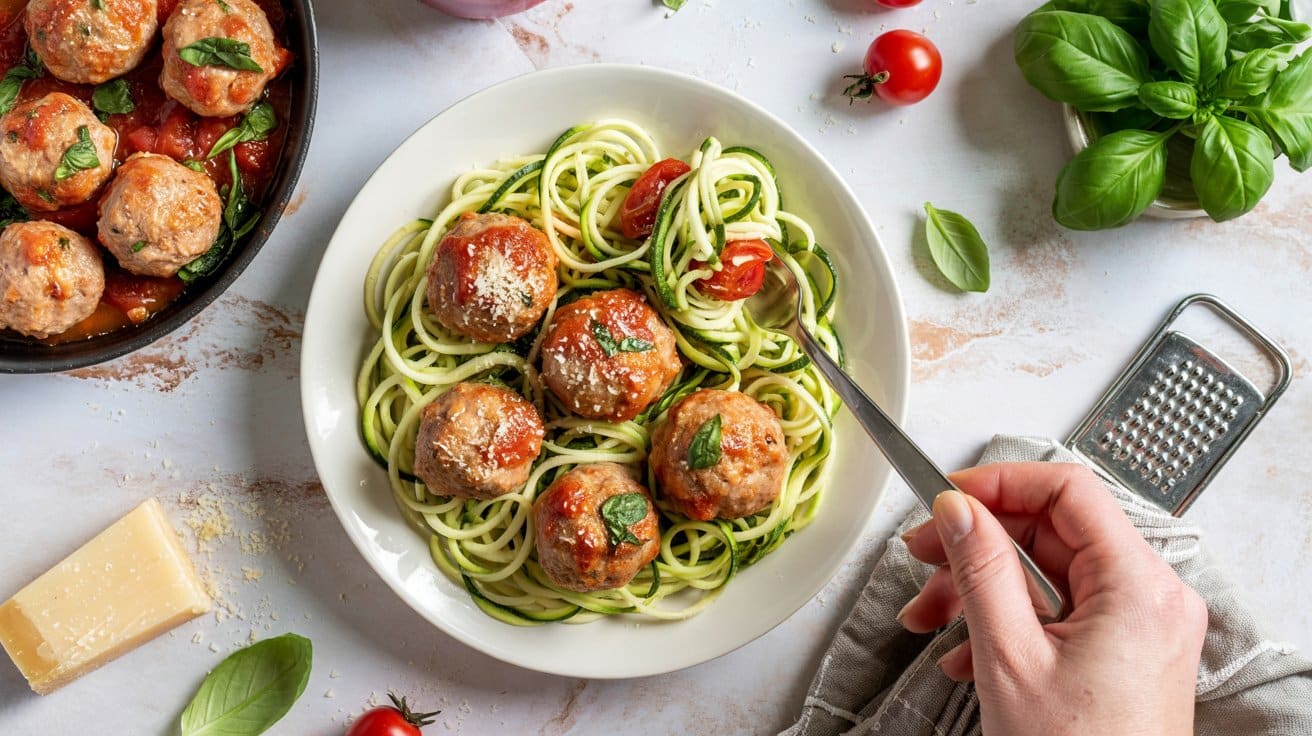 3 healthy turkey meatballs with zucchini ORN27ONgSQurEXbhM0baNw JKei2R6OS5WcVRETd mZwg