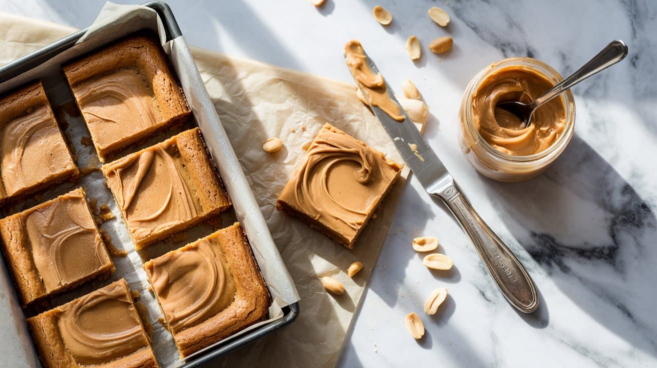 3 peanut butter swirl blondies a bright Ci2AMedBRpi nfjSciSSyQ Az0mcHQbR9 0ELX6bdWF0g