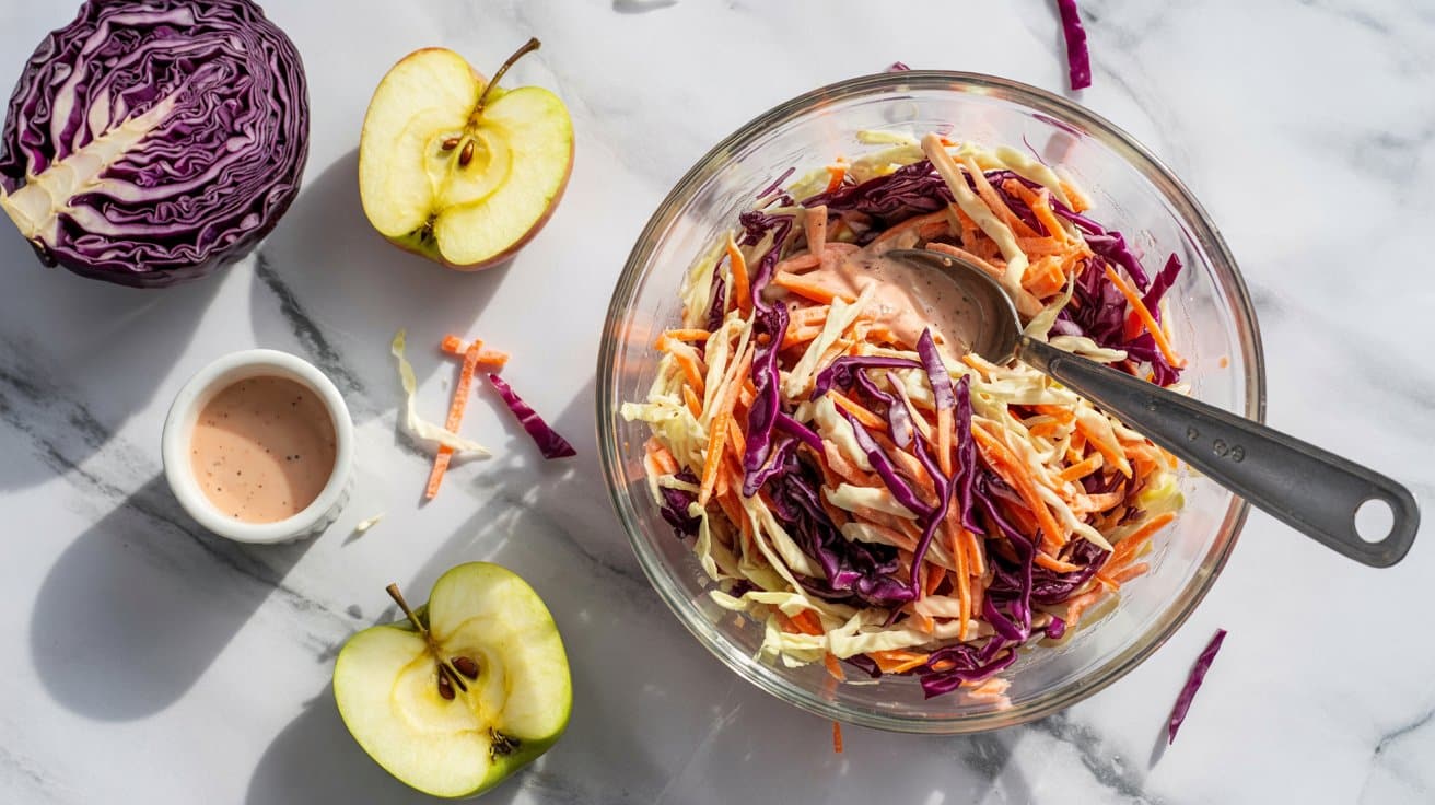 3 rainbow coleslaw with apple and carrot aawVZAtOShOIzBhqeNU3Tw tHP2526cQiOvALBezSMpWQ