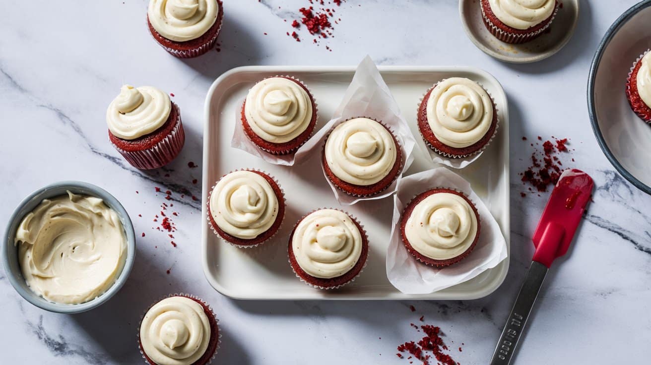 3 red velvet mini cupcakes with cream ch eZsYbv8wR umc jVyLAfg tskKm62ETDu5Y3Oy4ZsYWA