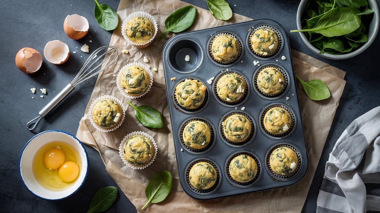 3 spinach and feta breakfast muffin bite u3WoVya6Q2OFAptvR8BqcA 2C2RY gGRZqmU15Yv ujdg