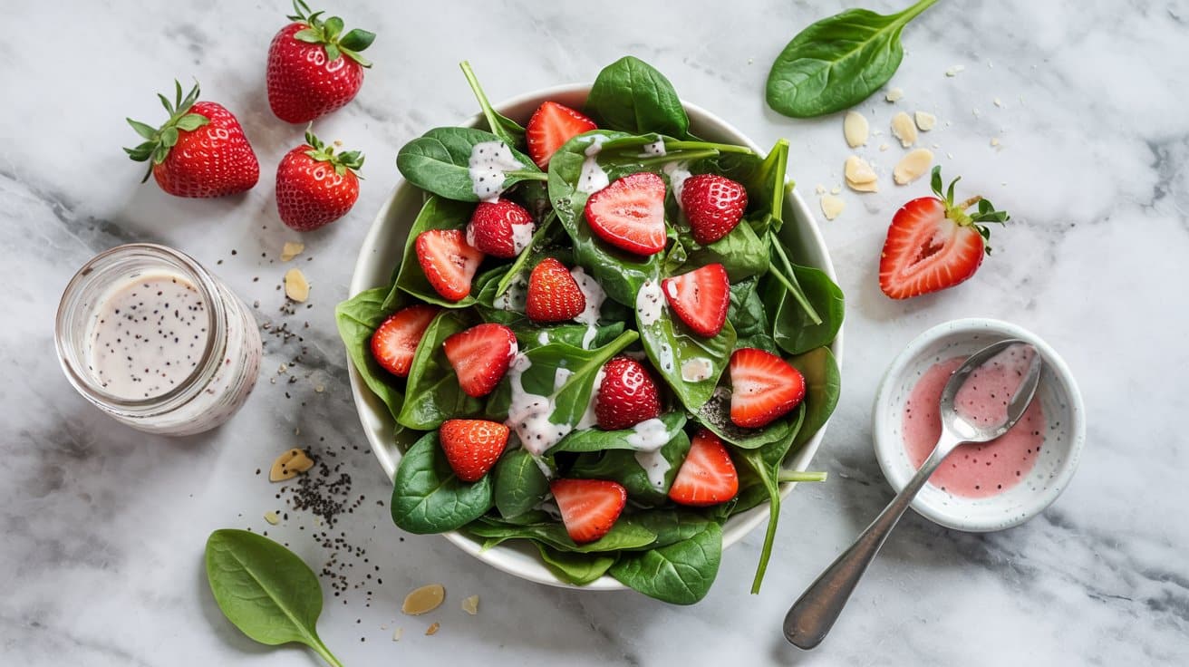3 spinach and strawberry salad with popp DSQyY E2TmmHKUdq BxLUw aUWAXr6fTuyI9cg yvKjng