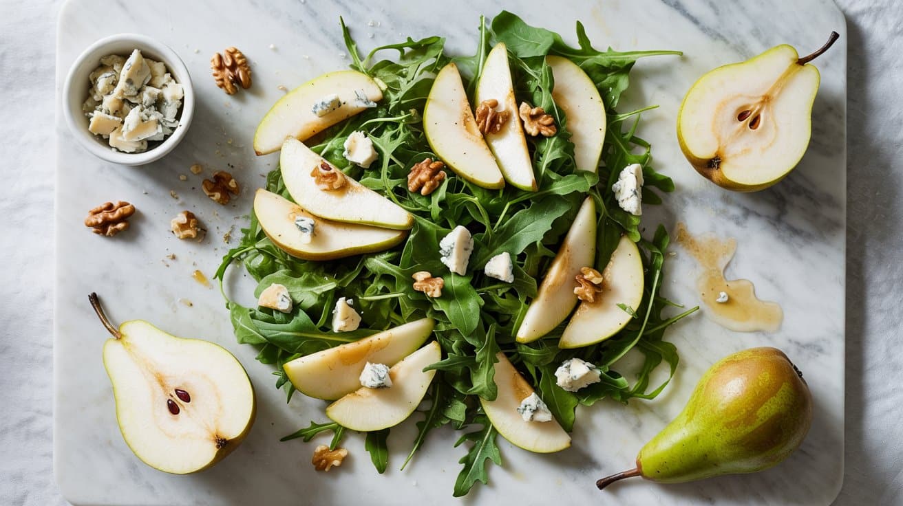 4 arugula and pear salad with blue chees Ge4qOBOUTYSlzM0vNbf6Ug 0Zqnk6FBRFG0nQ boLPSWQ