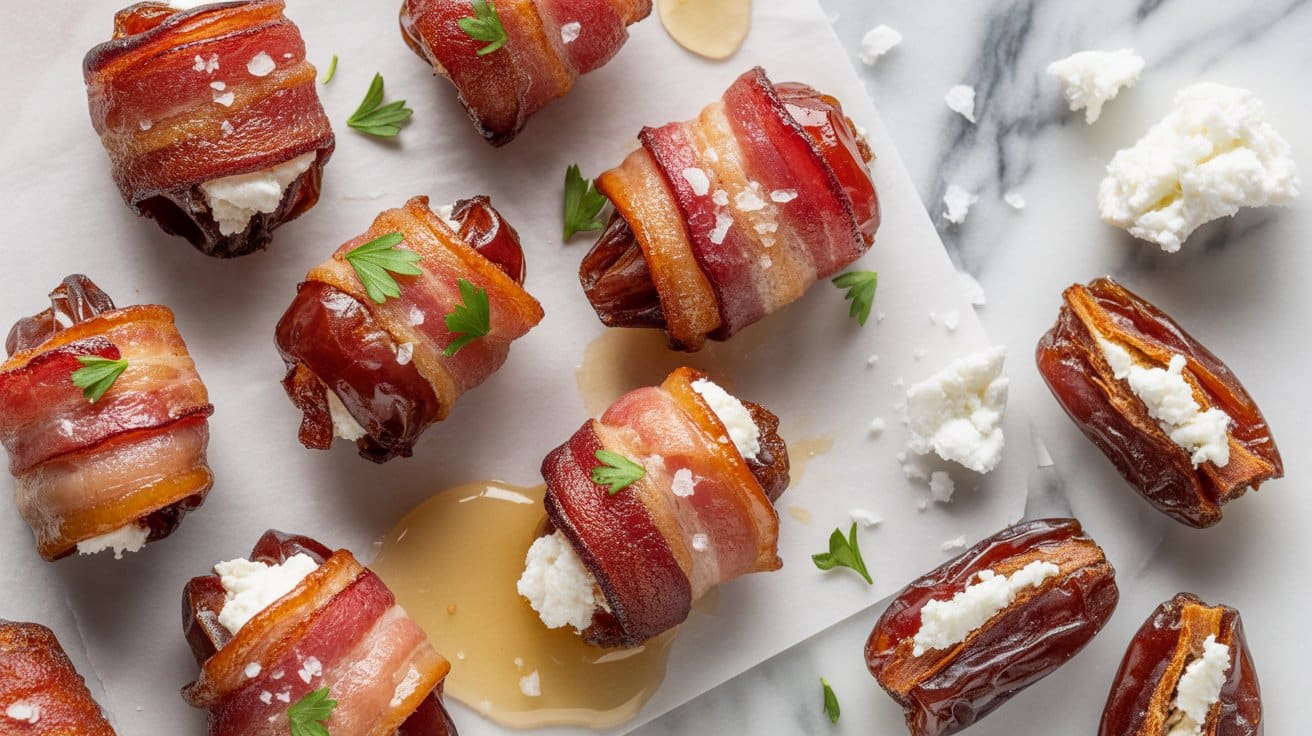 4 bacon wrapped dates stuffed with goat H JSva8ASjO6dATCRCxGtg 87pMyT1ZS GVVnj Or8biA