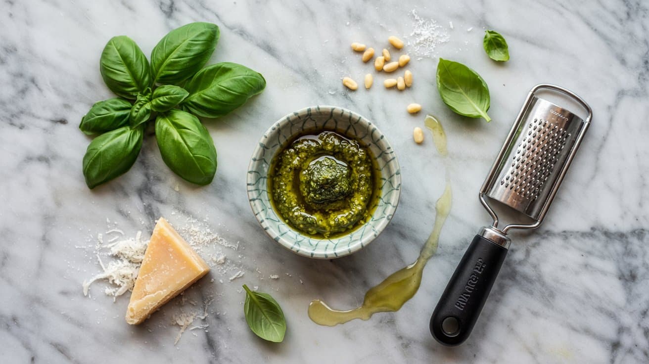 4 classic basil pesto a bright top down BbTA2KNASNe8kq0Ya2Kcxg lQL85YrsQ8eyEuHhNk7t A