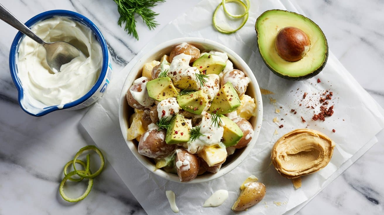 4 healthy loaded potato salad with greek oTy 1KicTpKzcEQF08c2CA dQlx5EqORo6BNTUK0aozrw