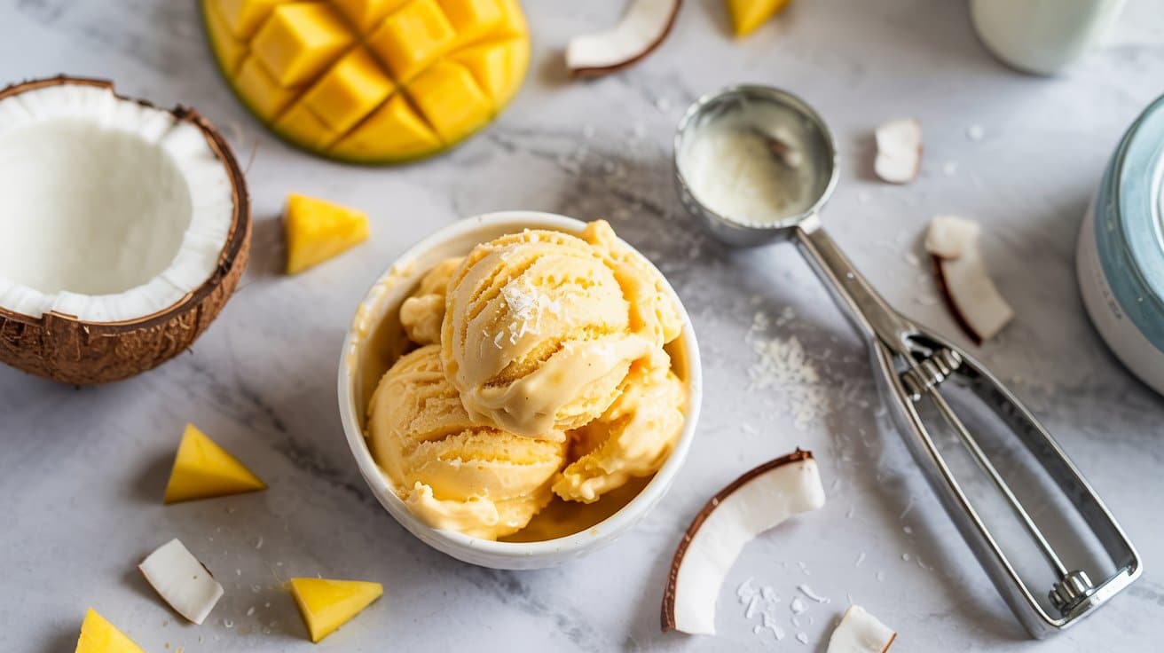 4 mango coconut sorbet a bright top down G6K4eEQTd6OhxYorMx2Sw B2BQF2YbSBuD5W33hS z8Q