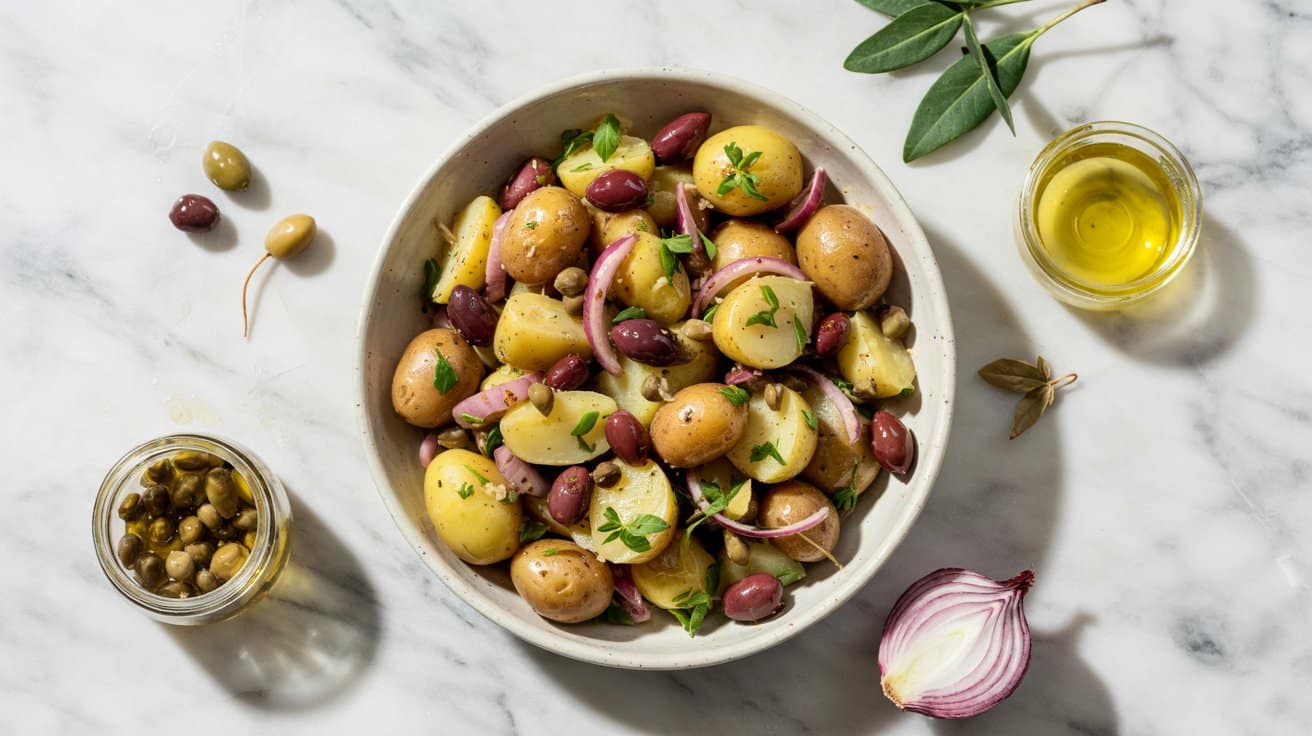 4 mediterranean potato salad with capers xsb701ApT5yD2IxdOi5 rA BgH7W 5oSYO29EQyytn65g