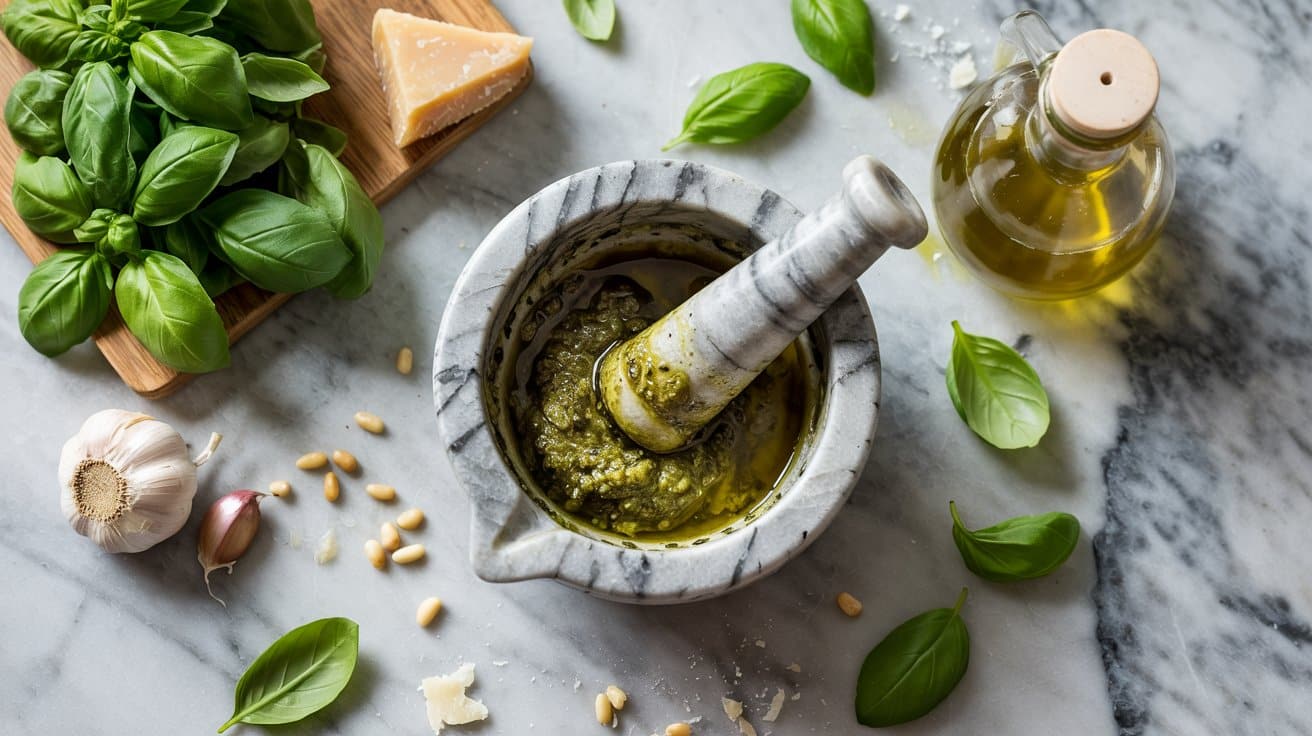 4 pesto genovese basil pesto a bright to QOAcWhGmTemHlfB SRF87Q dgIYzqrETeW2GOAzj49Lcw