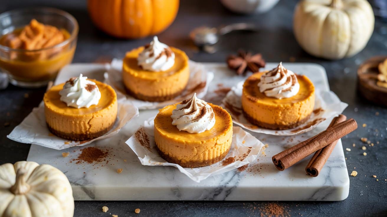 4 pumpkin spice mini cheesecakes a brigh U7WK4riORJ rzxfSjTVBXg RwCmYBvAQ4 by 5piiaaOw