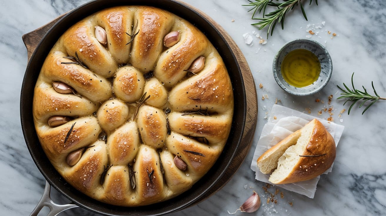 4 skillet rosemary garlic focaccia a bri gWMWkqXPQLKGXjB6iqelSQ 3gn2xnq0Sl2ssZjAqTs0WA