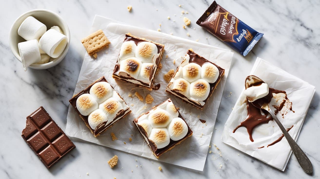 4 smores bars with graham cracker crust Qheguy6MSpabD5n x8bPtw 2p1fDVgWTj67rB0tnxsohQ