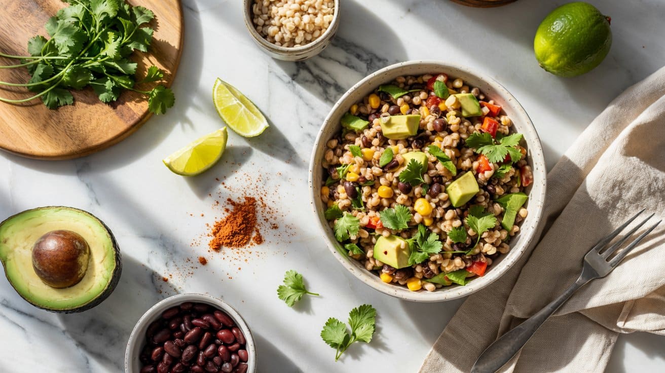4 southwest barley salad with black bean p5fG52kCRC2iy op sPheQ 49V6su6oRr2N9ASSvvMhsg