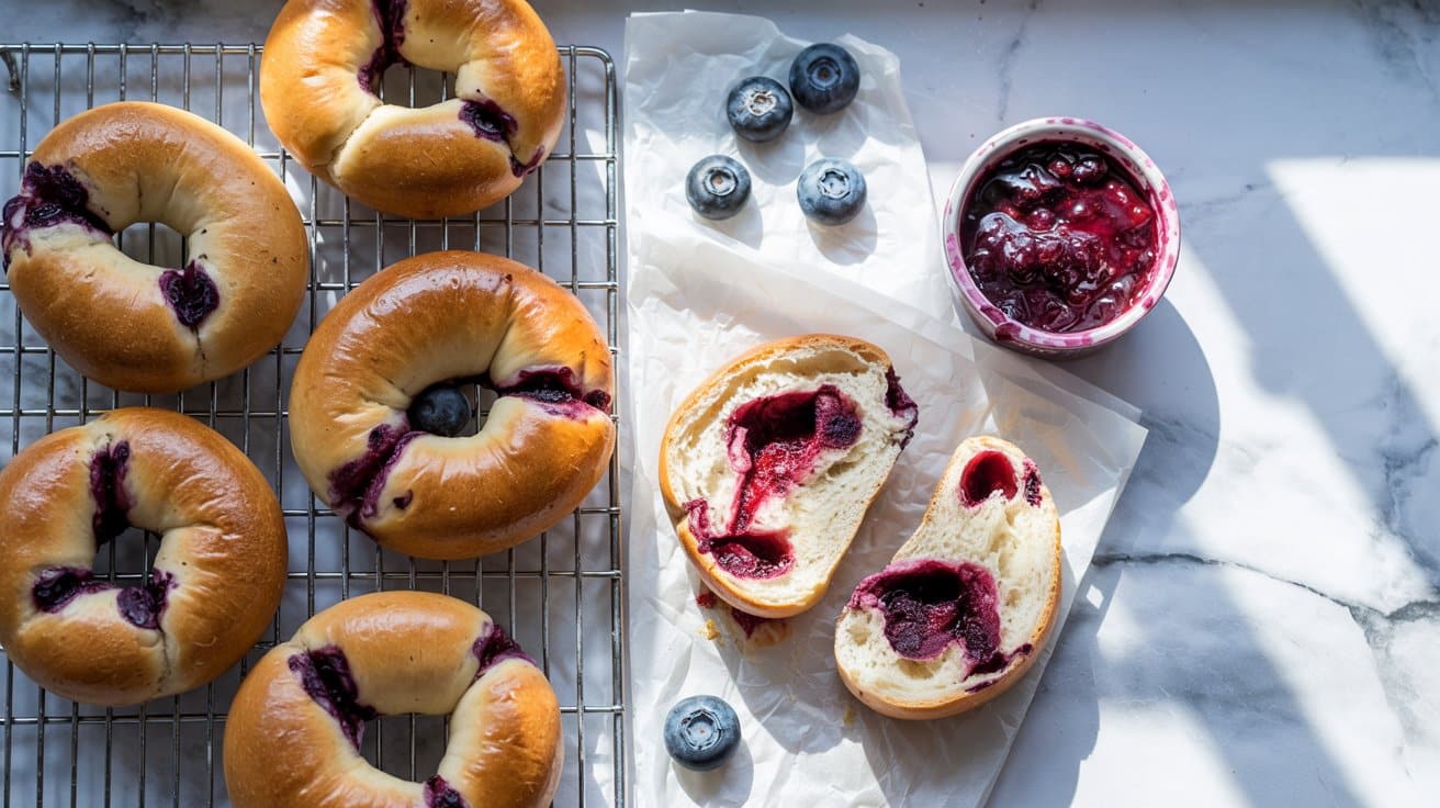 5 blueberry bagels a bright top down foo YIIeuGcnTlmQCHNyyRu9EQ L853ObAqStuve blXuZ AA