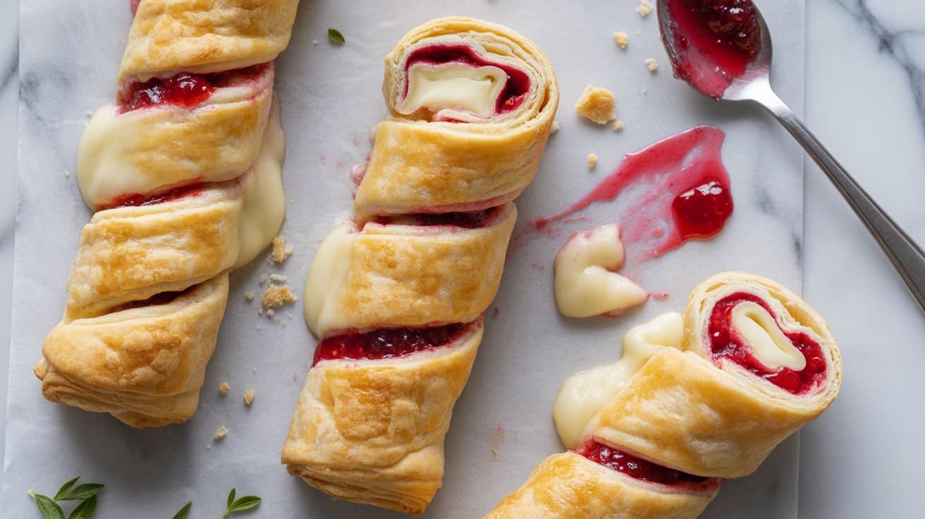 5 brie and raspberry puff pastry rolls a OIBsrY5CReevP3Es1Pl5hA 7gogDxPXQYmYK8 Rga9Sg