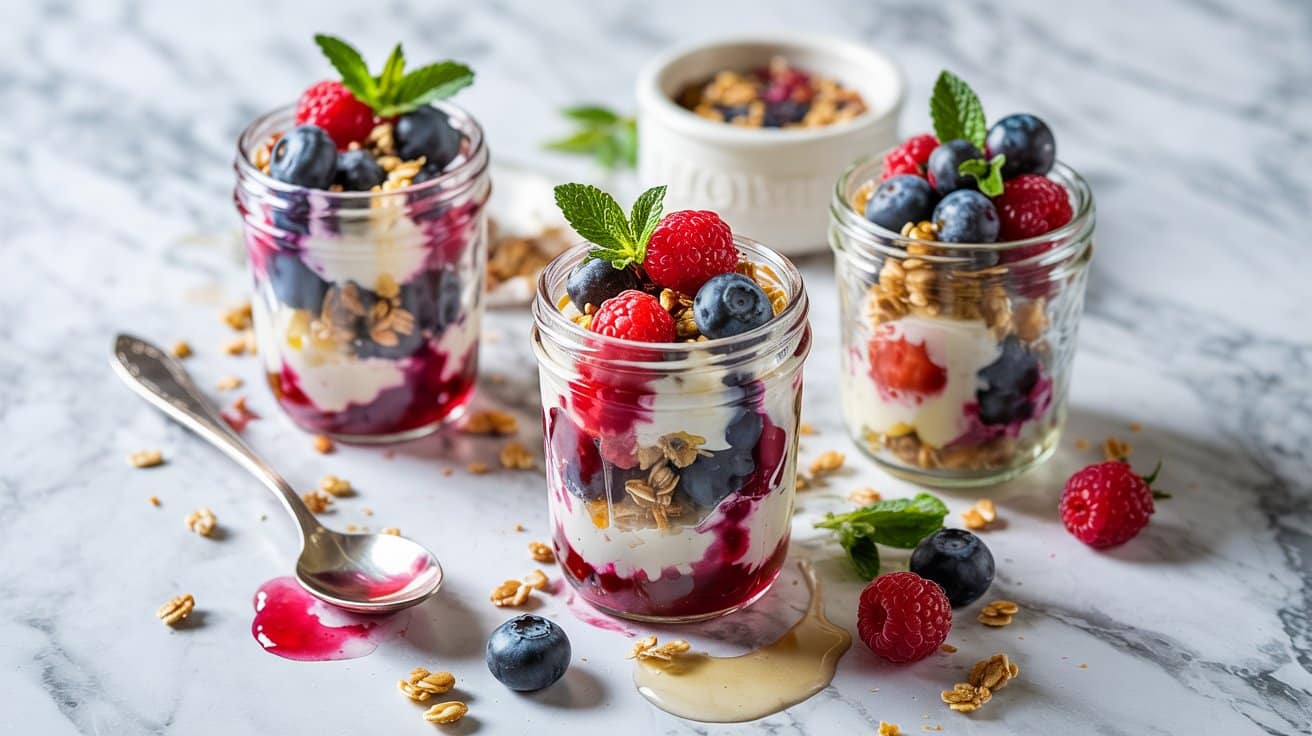 5 frozen yogurt berry parfaits in jars a DqLNy6yQQsyHGH2eQTgIXw Z9qGHnTBST6XpAvSznWN3A