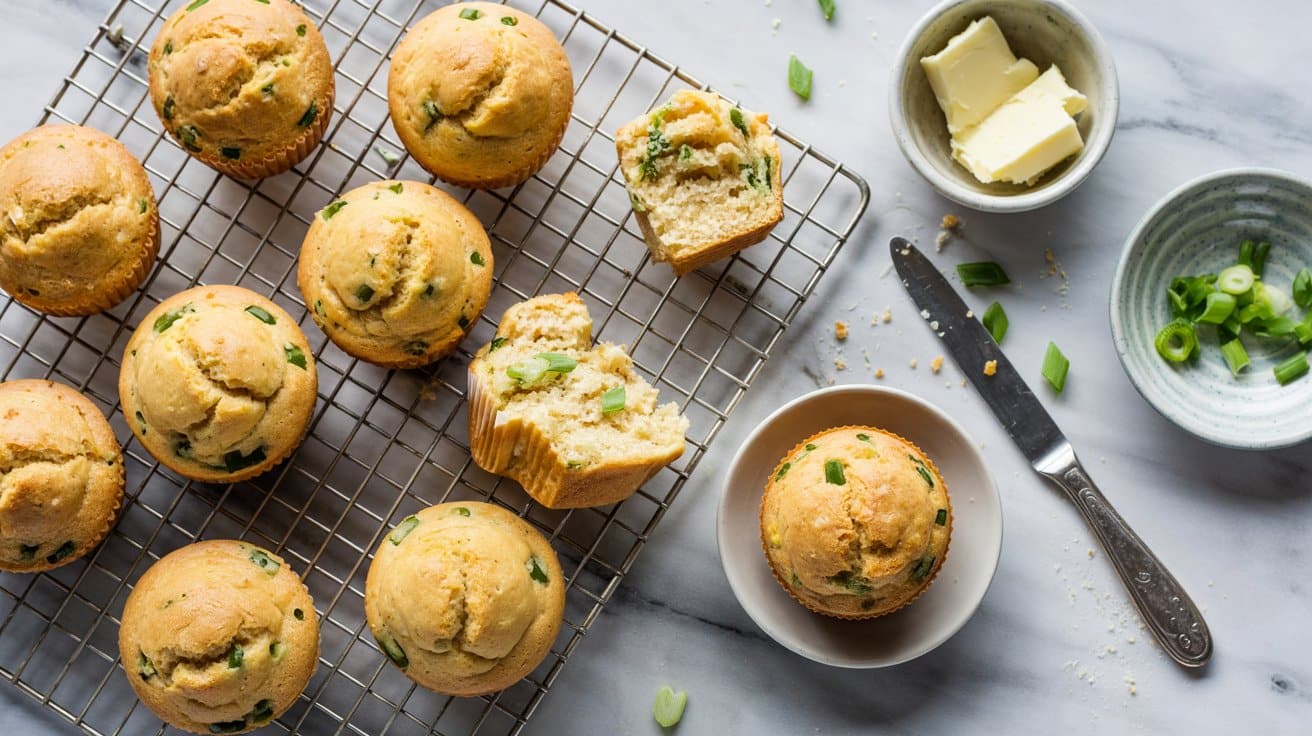 5 green onion and sweet corn muffins a b 8EX2hH32TK2k73TdngO8Og mH3Qh6fwREC9qTARWE3W1Q