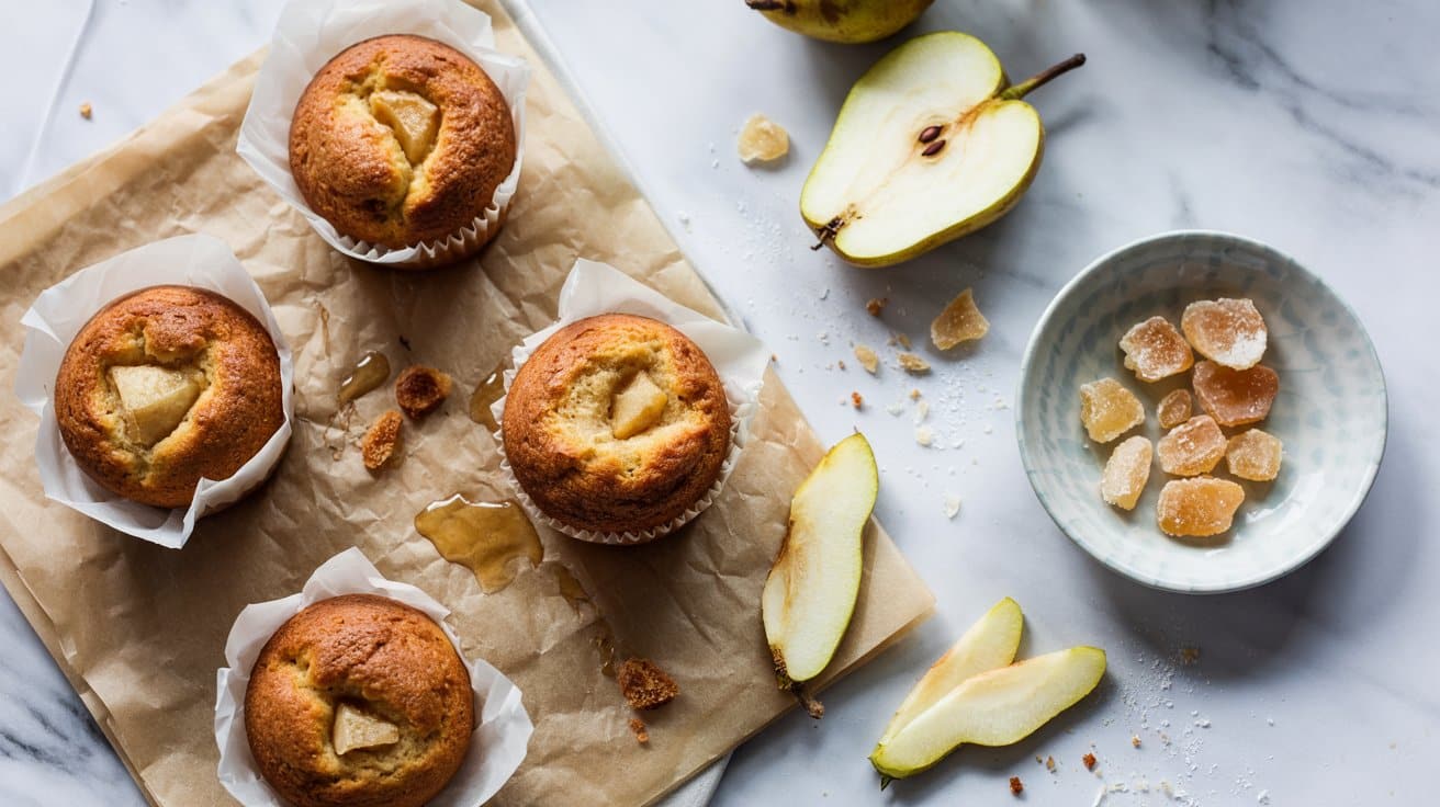 5 pear and ginger muffins a bright top d 9ooiBXU8QOiW8K8tMz12lQ NzxD6G6kSr6vxQfW8IugAQ