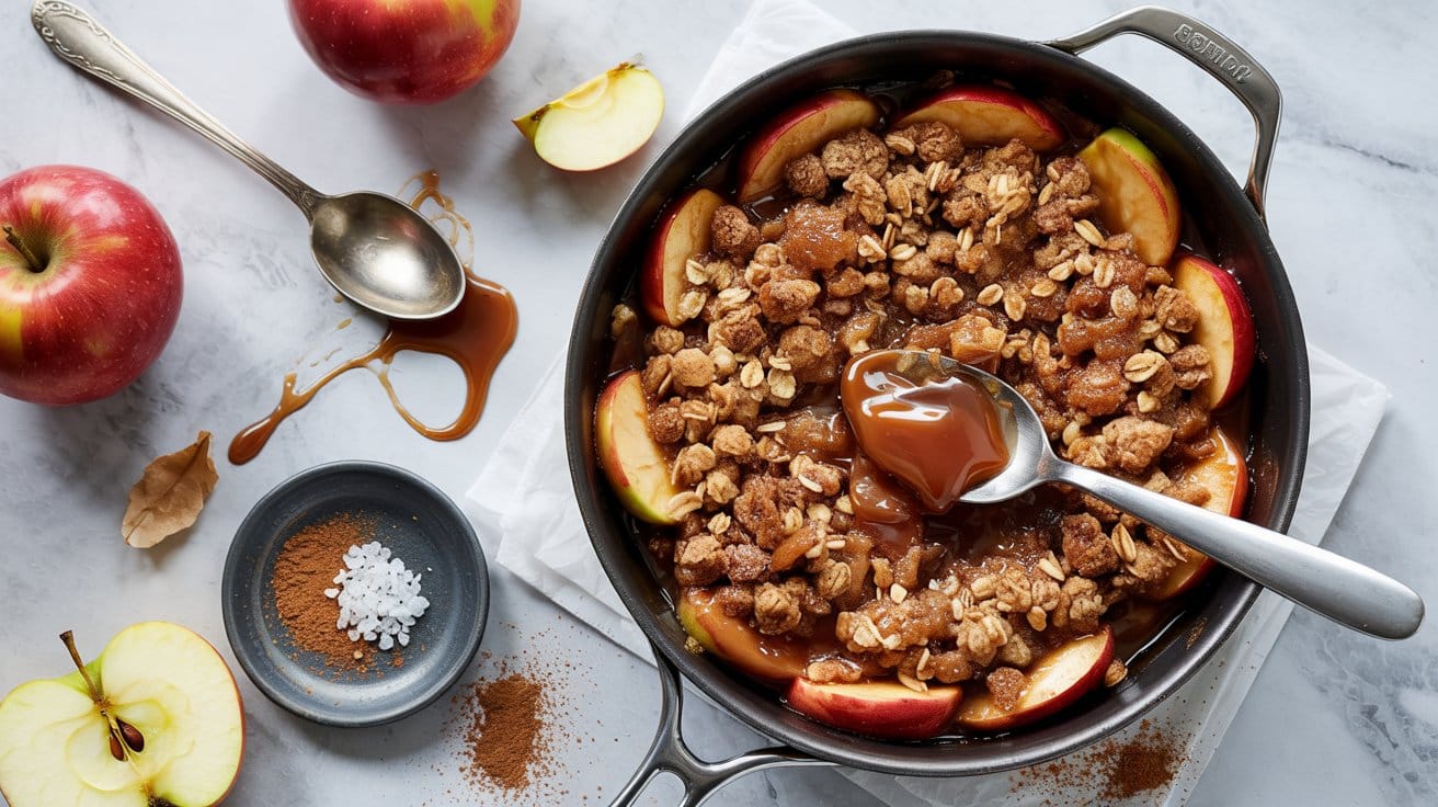 5 salted caramel apple skillet crisp a b p0paNJ05THKkZQ YtZejqw KilpRNCgSWKh1d8xEQK1LQ