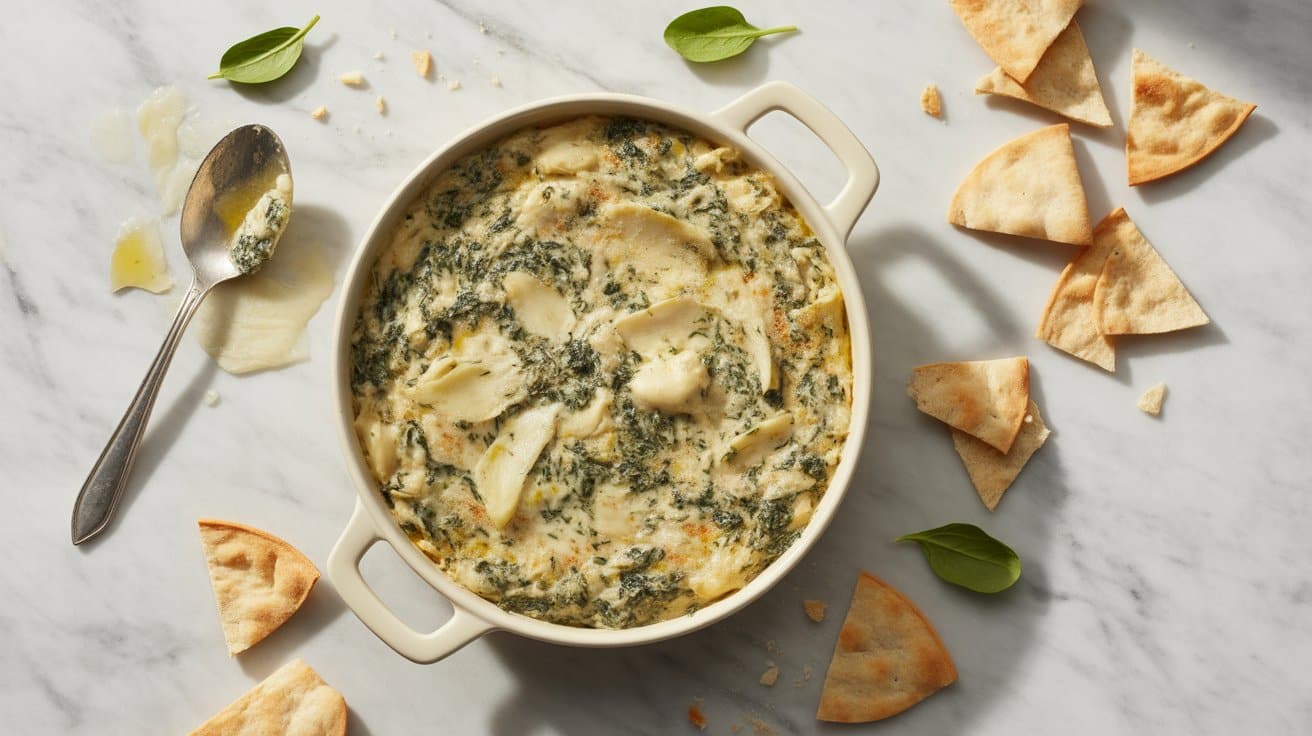 5 spinach and artichoke dip a bright top Nw1LjjhOTkOdtiArmf Low zTEVz3z8TbisdYYZTC2o Q