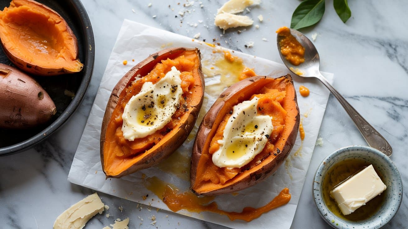 5 twice baked sweet potatoes a bright to rDF4ZW6WRluvlyZwND6hqA ZG3 yU7rQsWtbt2v2YqXAg