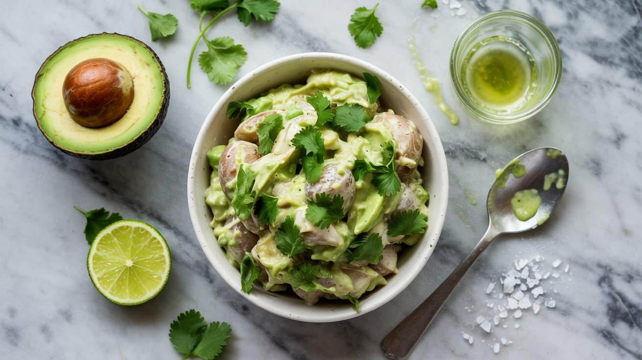 6 avocado and cilantro potato salad a br G7I1hTnsQzKlyW8vt4bVRg o3X83q5LT yN1nJuFqO7MA