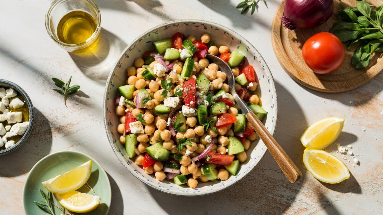 6 mediterranean chickpea salad a bright D6aOcGB1QES0sZTy bsUg sXWbKXZxSfmhVPk7kALwPQ