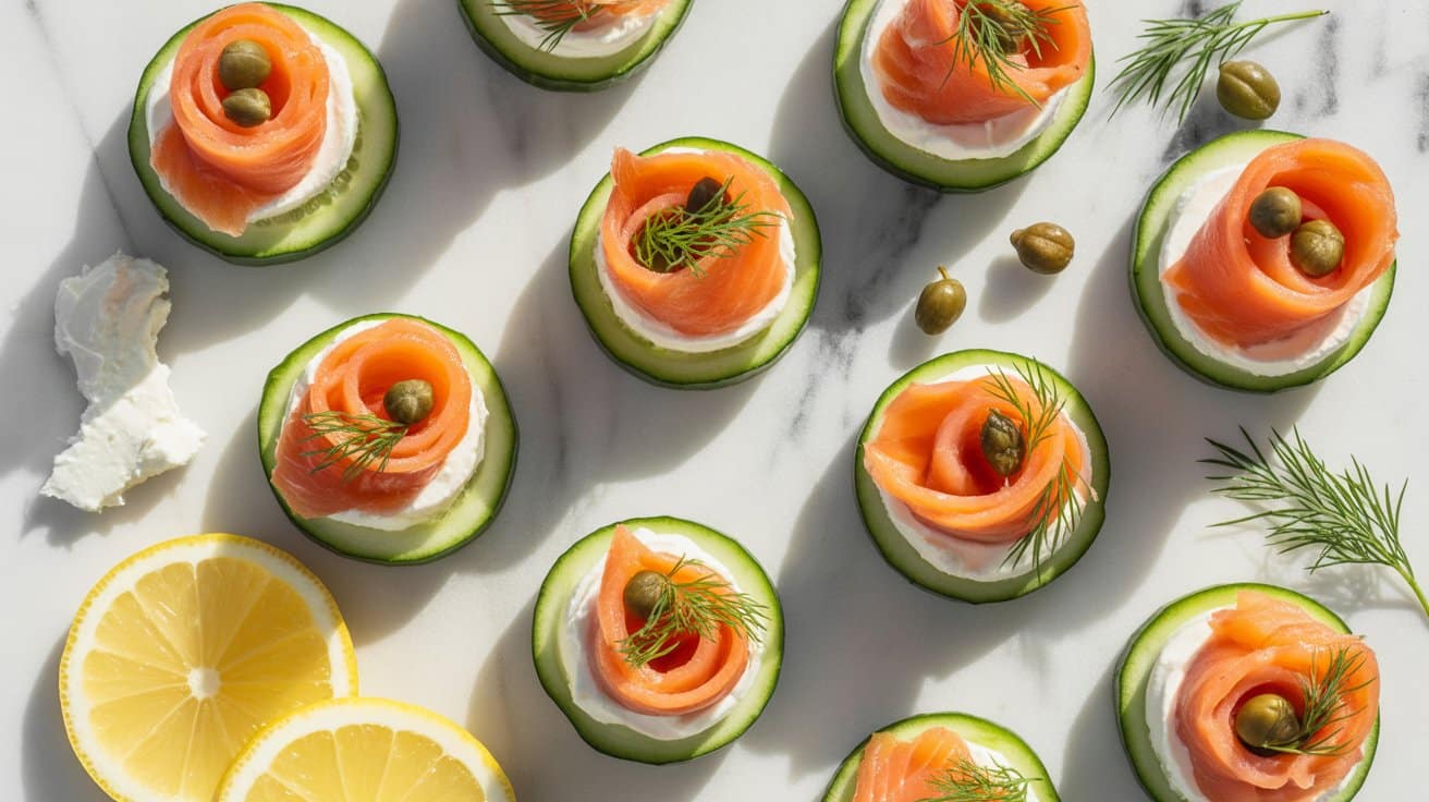 6 smoked salmon and cream cheese cucumbe oE gyPXyTzGK2w2FMcYvKw VSPGAzGVSdipkzPsFLB7tA