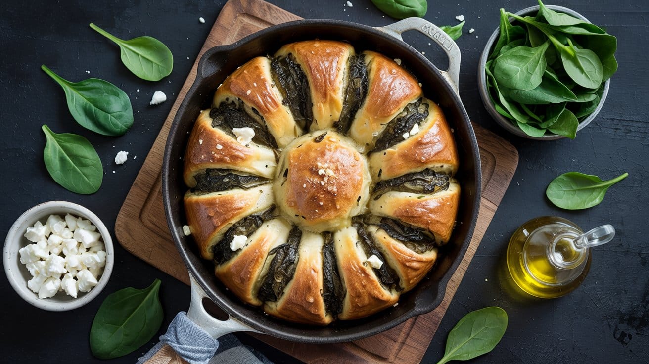 6 spinach and feta skillet savory loaf a tNzUyI5TQh63rt6l 3TB Q JOEd9pNCTHKu5GmYjKPaog