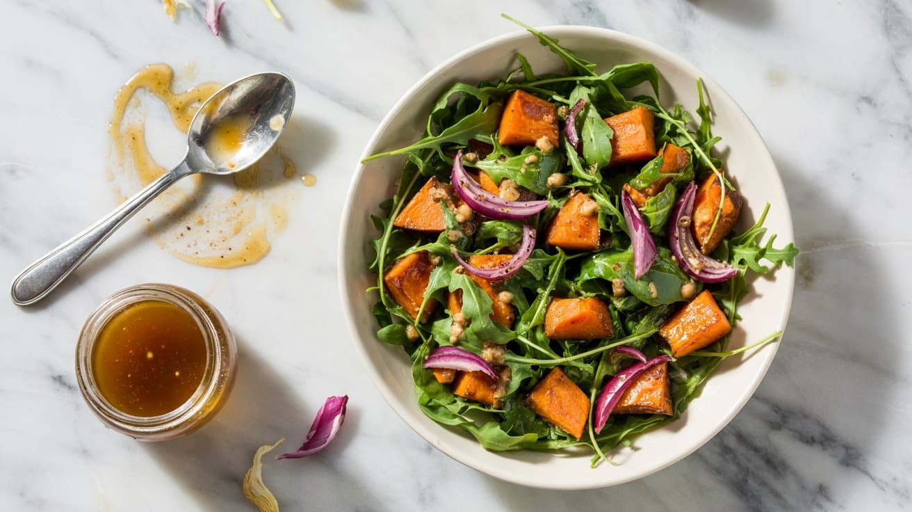 7 arugula salad with roasted sweet potat Q1f49L3nSRaG6VJ NNJXrw 8LnLuOOUT2mRAHP F0eC0Q