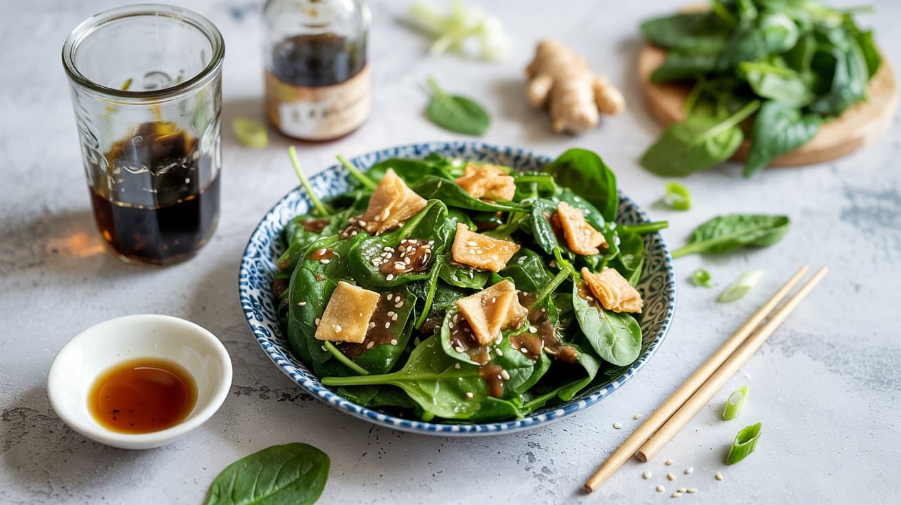 7 asian inspired spinach salad with sesa ZeBFYZD4R323Qorf49nQ g XruL1q8rRtuh6tb4QO8V5A