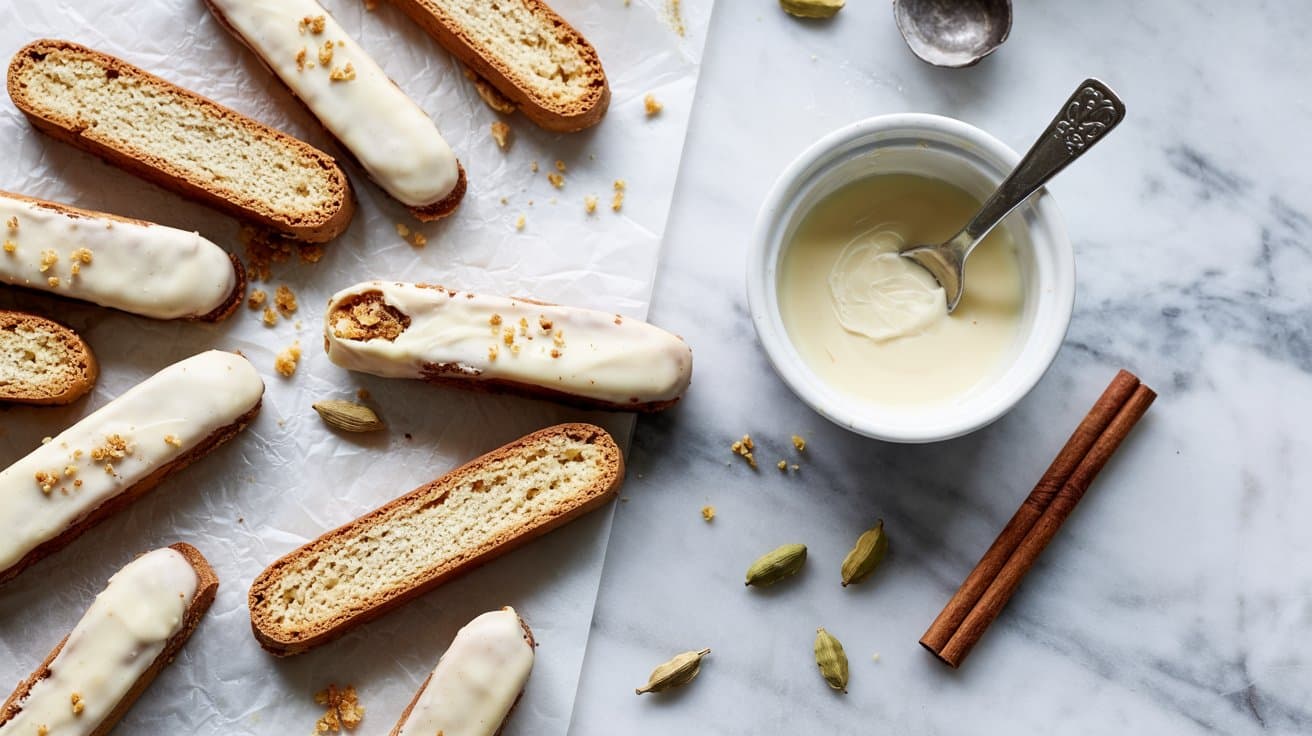 7 cardamom and white chocolate biscotti v1LKaqMpS a8sOHziGeXxw 1Zsa1SIeRx cYz8MQp5FeA