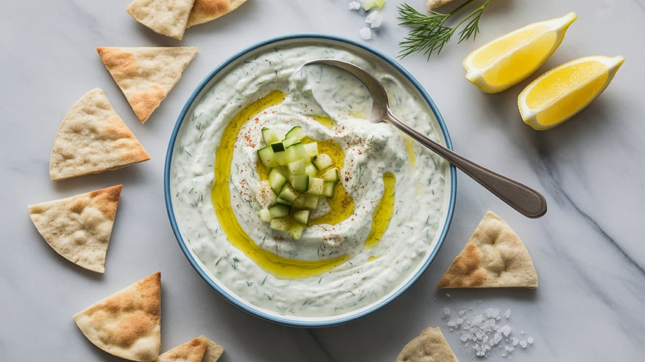 7 greek tzatziki dip with pita chips a b j8wLCWoLRXCG9ZtN3poC9w s2oPR9N3RViLBPrk72WAmg