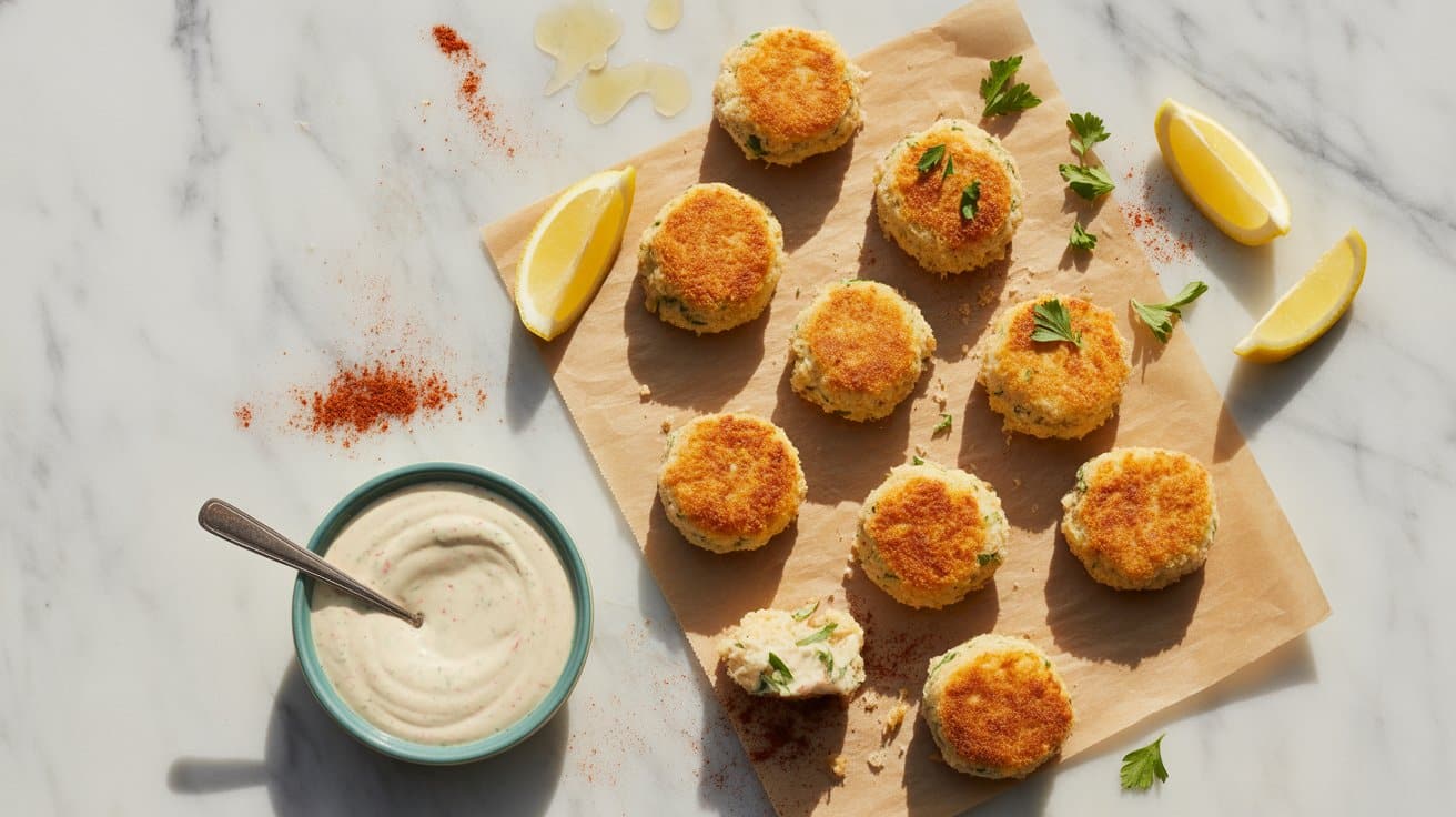 7 mini crab cakes with panko crunch a br 7Pi1aNSBTFegCjpfqZ3z Q 8yRkNAEhQO K z veHhQTQ