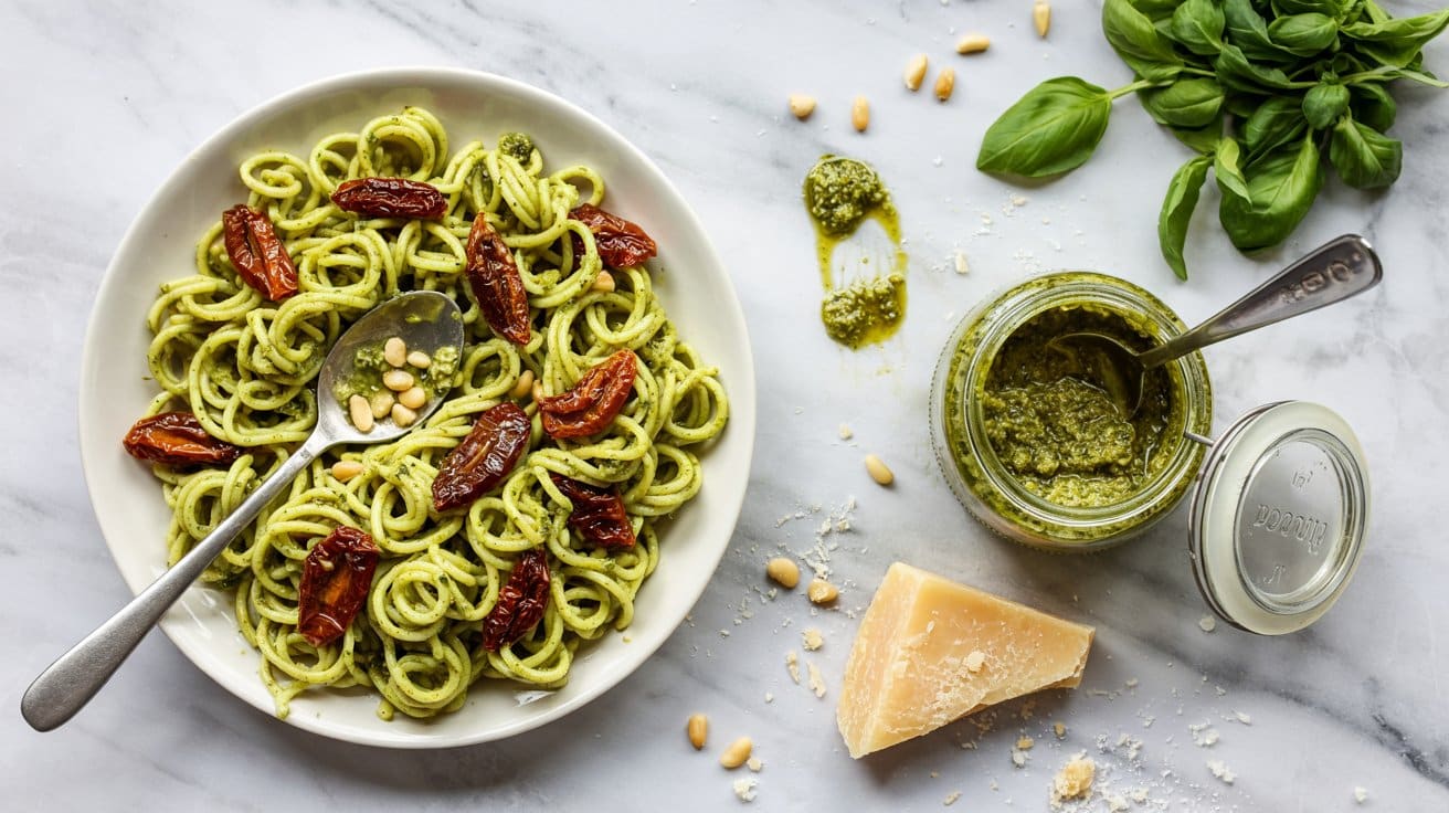 7 pesto pasta salad with sun dried tomat VCGtCE7VRFOh9uRiObiZ4A MMk4LPA7TW6G92EEU rdfQ