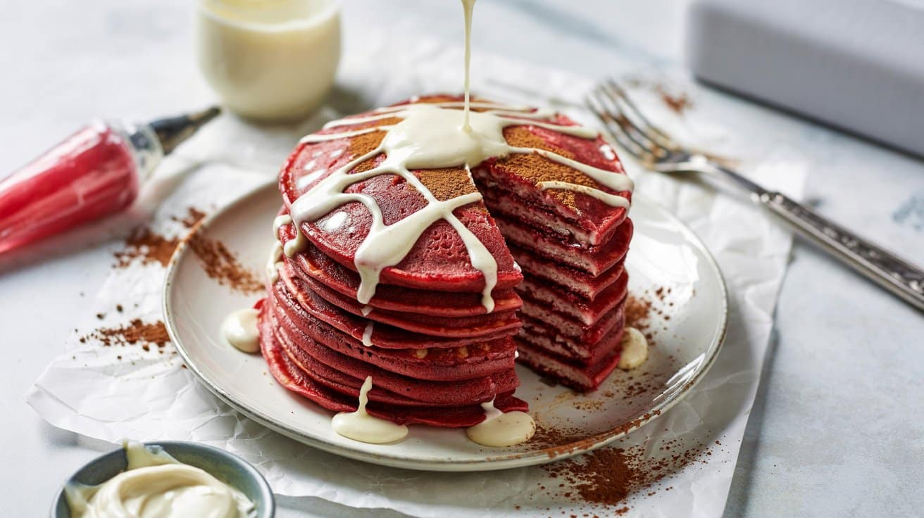 7 red velvet pancakes with cream cheese GCYlJgPxQMOrOtHv5aRKwA bbJ YI6zR3mE85ZS2T8ZCQ
