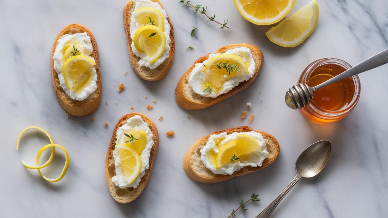 7 ricotta and lemon crostini a bright to 7HKXykwGQ9OcyfAJKQeBEg pHXZ6YrOSHGjX4dkHRZDow