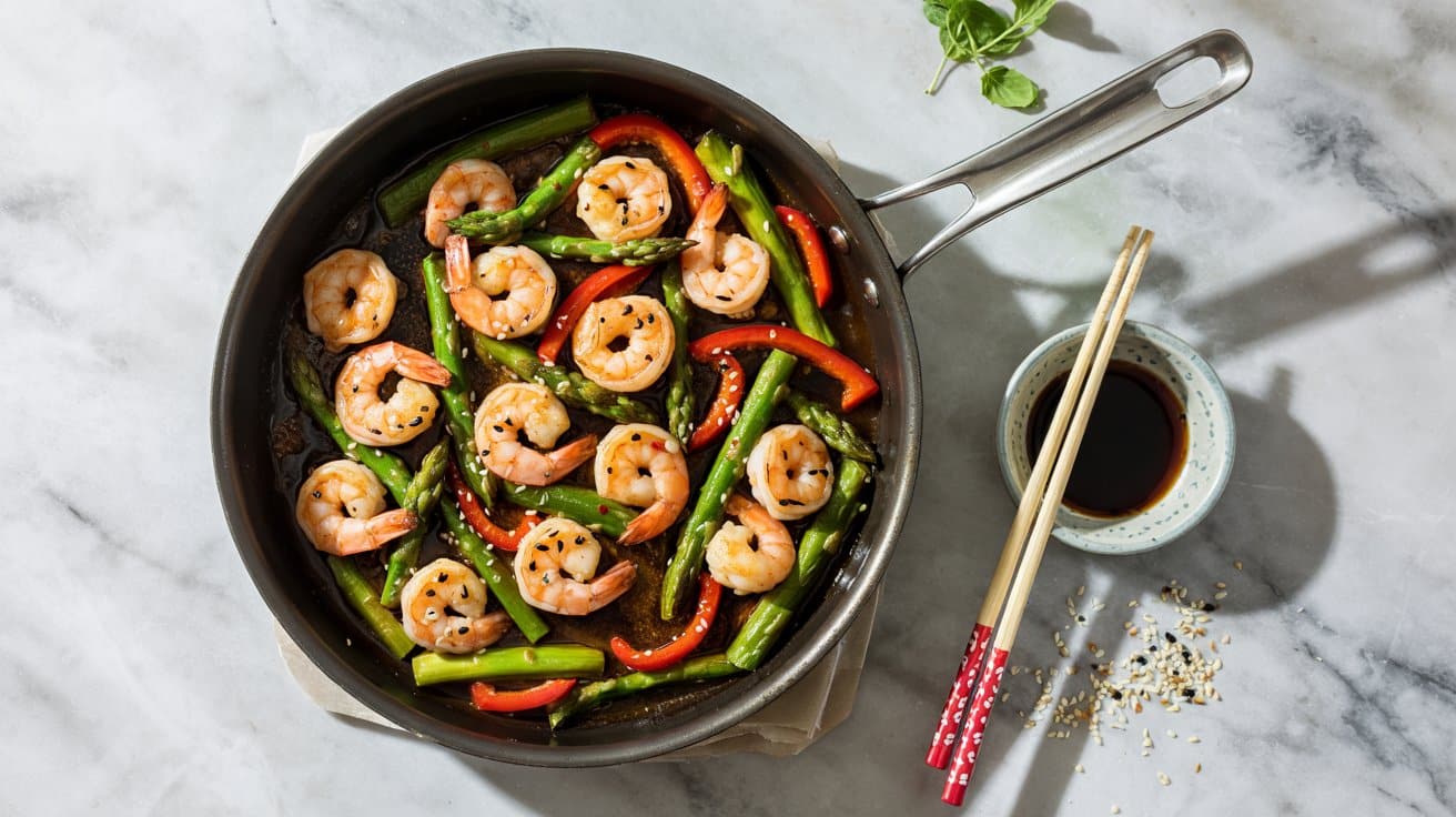 7 shrimp and asparagus stir fry a bright g80aULxsT16Q9hevznG5BA 8jLlu3SSQ WQngUIm6n7wg