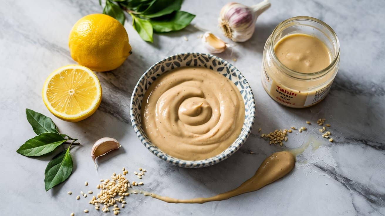 7 tahini lemon sauce a bright top down s rim8CSbzSEqbe29fAW98Ug BBRH k3qSwuOBmOQ kBRcw