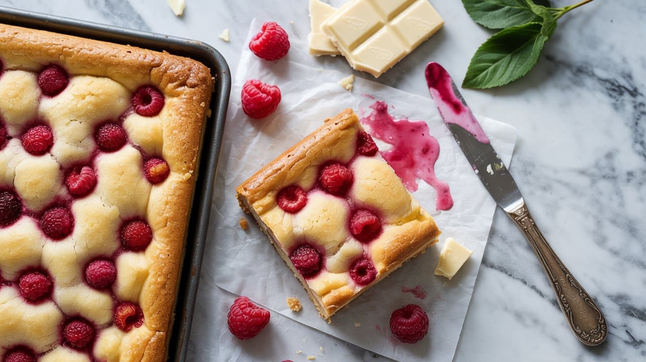 7 white chocolate and raspberry traybake ZErF qCtRh62AZEqK fUeA GzqwmPSaRqGOti AmgL tw