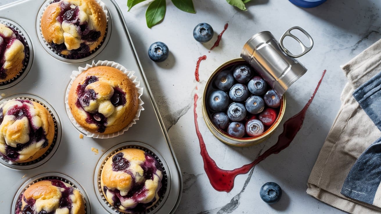 8 blueberry muffins with canned blueberr mvwUM ZYSz2hYFmos8S Ng aIQHYrZdRDSRw8WXT5eEnw