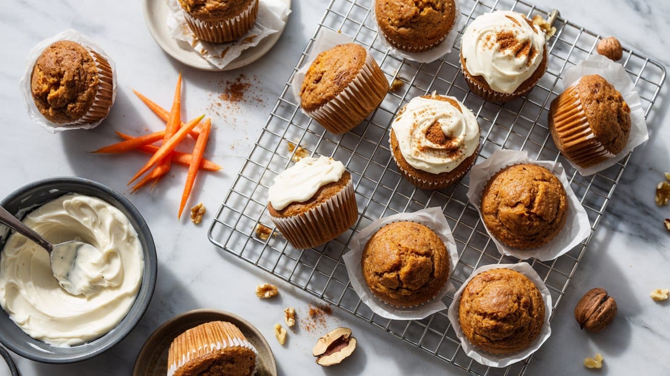 8 carrot cake muffins a bright top down liN77w7ET666bHpOdiWvEw 6xJvH2tzQbCjzkThZCmhPQ
