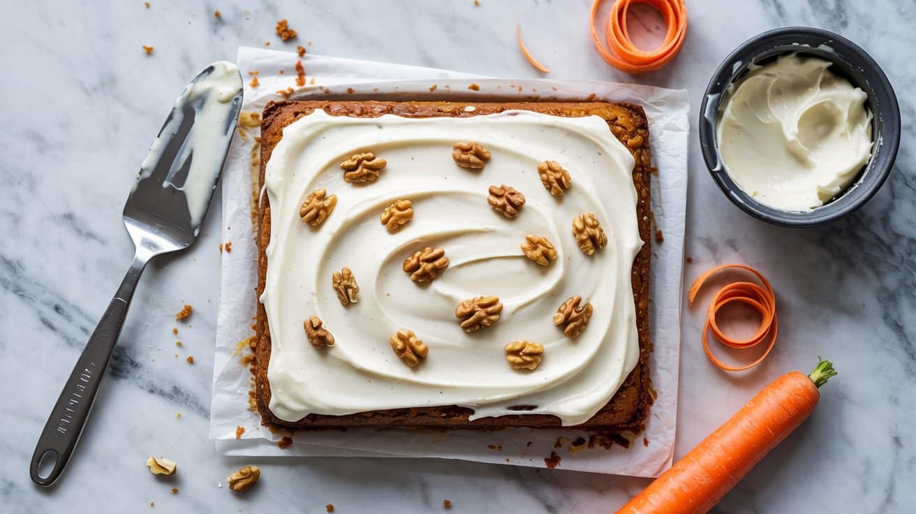 8 carrot cake traybake with cream cheese 0HYf5XA4S5elbg1aUie98w AXG034EiQp oMU WUBSNrQ