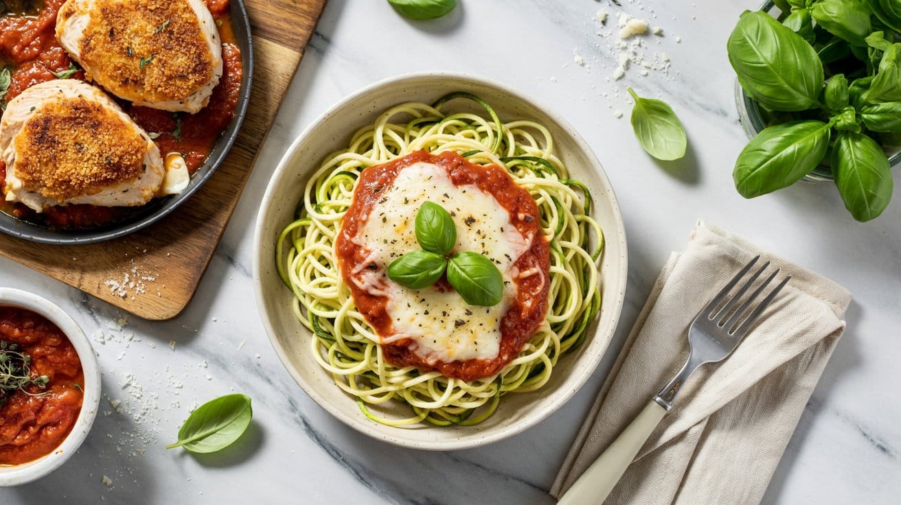 8 chicken parmesan with zucchini noodles oOjr Mo RkqTVx8ueLSIeA rLio F2FSnCYWcrO9sx fw