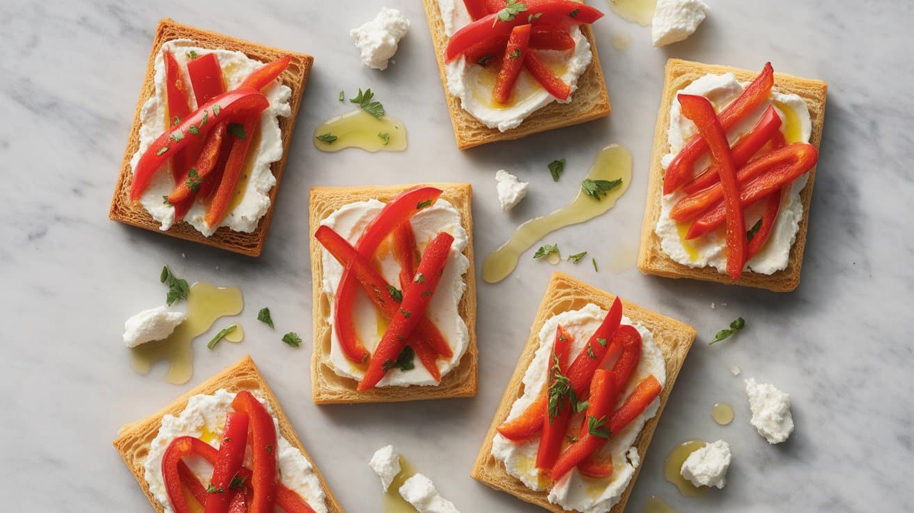 8 goat cheese and roasted red pepper tar WRt3qYEYTuCh6MPqJuGs7Q tbDoPbxxQui2OI0 mvRFyg