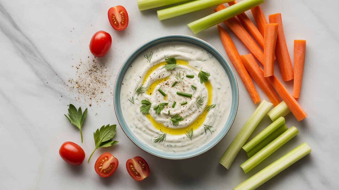8 greek yogurt ranch dip with fresh herb xY9hZqz0Q9CIYXheGlM8zg 2EuK8EQySp69BvHUr2 ntQ