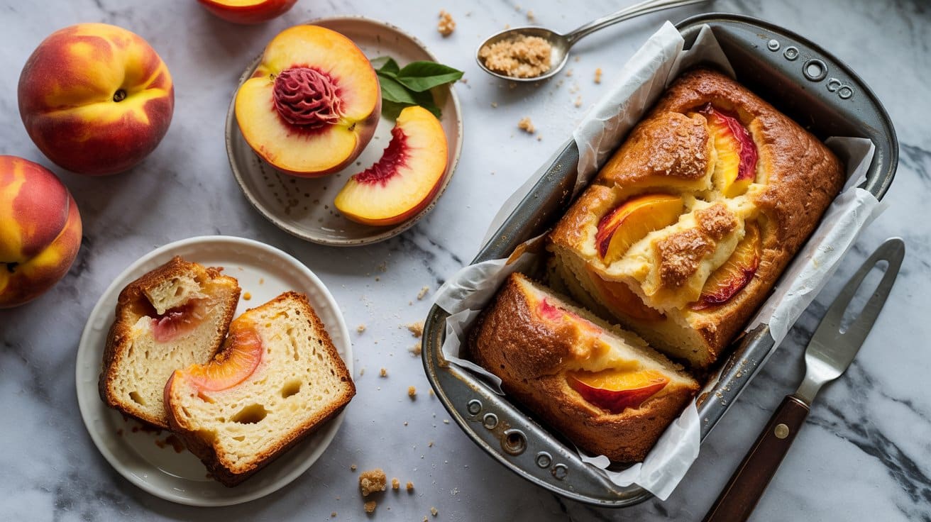 8 peach quick bread a bright top down fo h2ktPikfTDaX5rnWANvB1w eZSzTU6kSPiEx5JmYY3O w