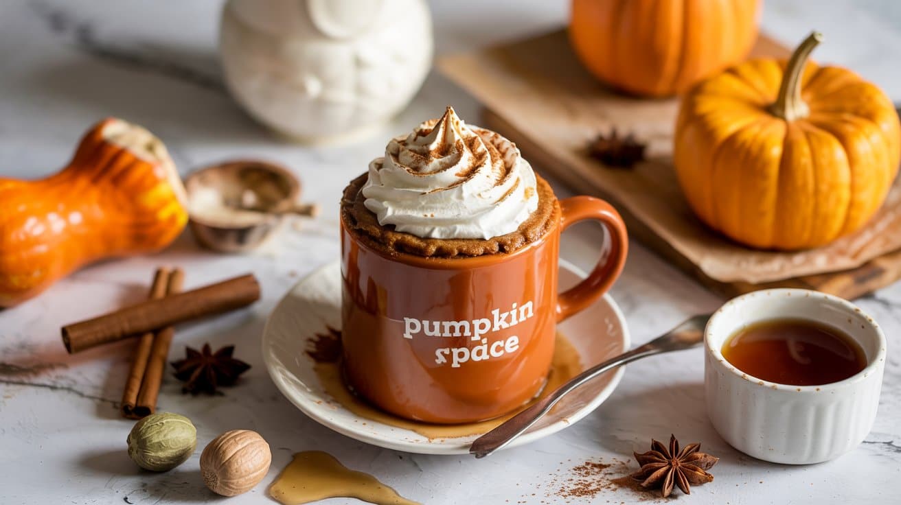 8 pumpkin spice mug cake a bright top do Vse2qGcFTPOpb69GNTWtUw 1FbuXGFSQzmIxdeKMC6o Q